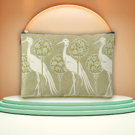 Bolsito Accesorio Grande Cigüeña Art Nouveau Inspirada en la Naturaleza