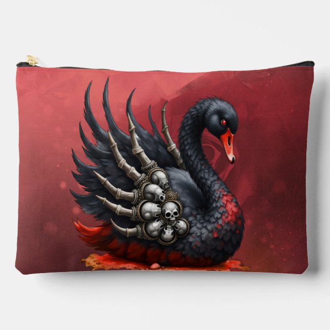Bolsito Accesorio Grande Cisne oscuro de huesos: elegancia gótica (Anverso)