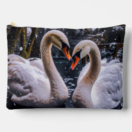Bolsito Accesorio Grande Cisnes románticos en un país maravillosamente inve