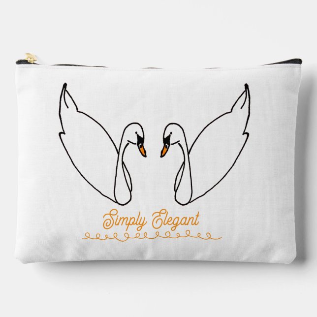 Bolsito Accesorio Grande Cisnes Simplemente Elegantes (Anverso)