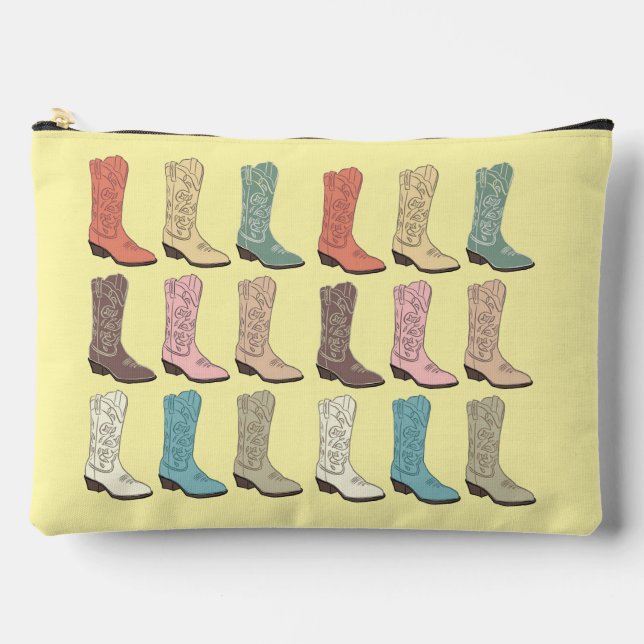 Bolsito Accesorio Grande CISV Austin Cowboy Boots Toiletry/Accesory Pouch (Anverso)