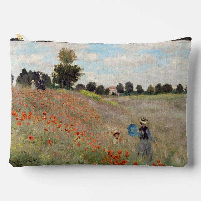 Bolsito Accesorio Grande Claude Monet - Campo de amapola (Anverso)
