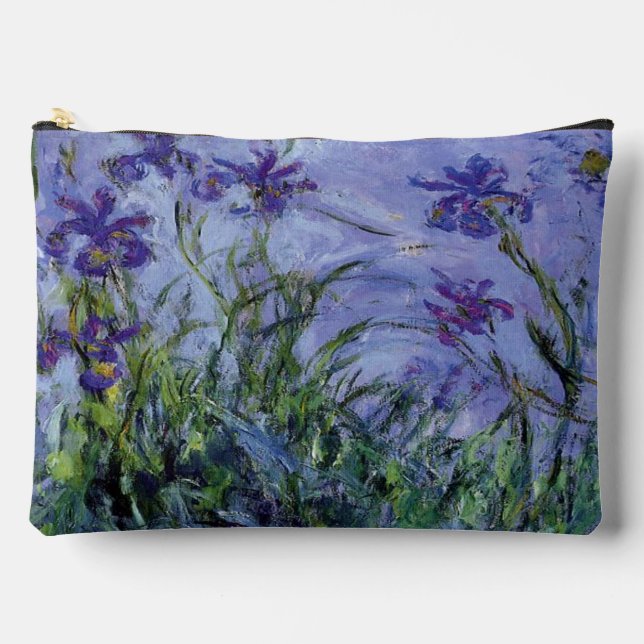 Bolsito Accesorio Grande Claude Monet Lilac Irises (Anverso)
