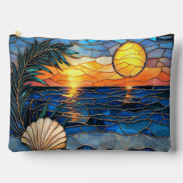 Bolsito Accesorio Grande Coastal Stained Glass Zipper Pouch