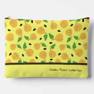 Bolsito Accesorio Grande Colección Peras Doradas Amarillo Brillante