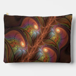 Bolsito Accesorio Grande Colorful Fluorescent Abstract Trippy Brown Fractal