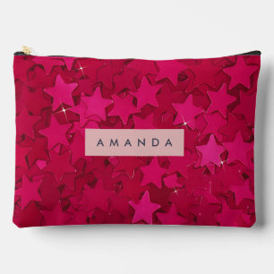 Bolsito Accesorio Grande Confeti Personalizado de Estrella Rosa Fuerte