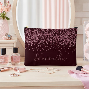 Bolsito Accesorio Grande Confeti personalizado de oro rosa
