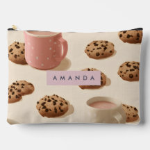 Cookies y leche personalizadas y pasteles