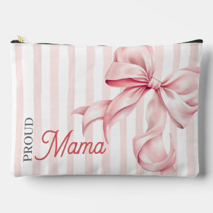 Bolsito Accesorio Grande Coqueta Mamá Orgullosa con Lazo Rosa
