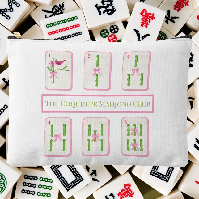 Bolsito Accesorio Grande Coquette Mahjong Club Bamboo Bows (Subido por el creador)
