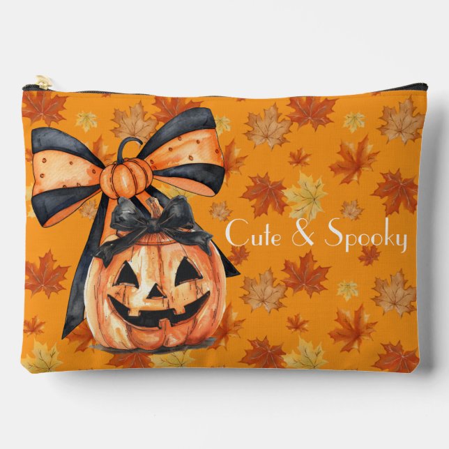 Bolsito Accesorio Grande Coquette Pumpkin Fall/Halloween Cute  (Anverso)
