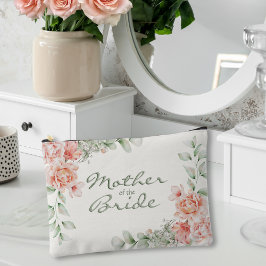 Bolsito Accesorio Grande Coral Sage Green Floral Mother of Bride