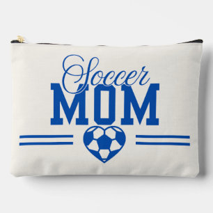 Bolsito Accesorio Grande Corazón de pelota de fútbol en azul y crema para m