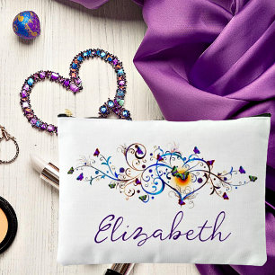 Bolsito Accesorio Grande Corazón y mariposas