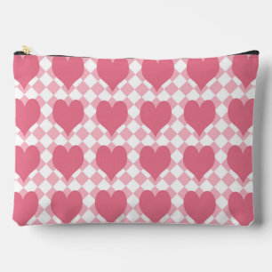 Bolsito Accesorio Grande Corazones Rosas Grandes