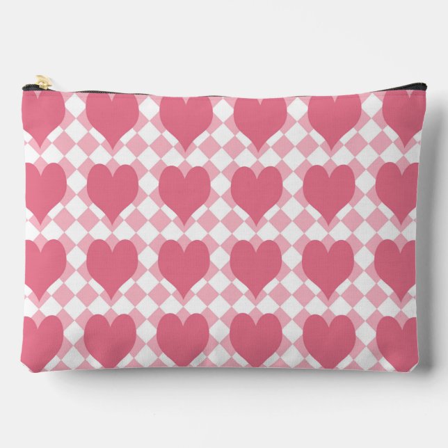 Bolsito Accesorio Grande Corazones Rosas Grandes (Anverso)