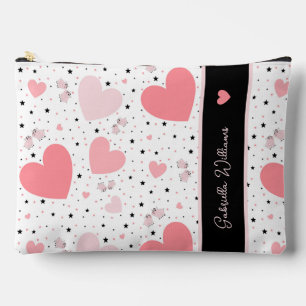 Bolsito Accesorio Grande Corazones rosas y cerdito