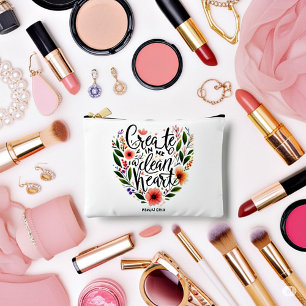 Bolsito Accesorio Grande Crea en Mí un Corazón limpio floral