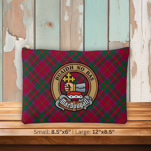 Bolsito Accesorio Grande Crest de Clan MacDougall sobre Tartán