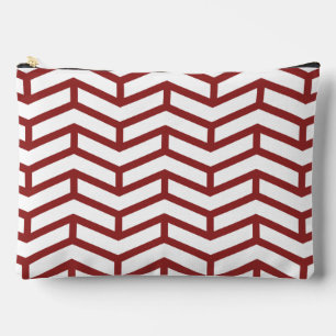 Bolsito Accesorio Grande Crisp Sharp Flechas opuestas Chevron Blanco Rojo