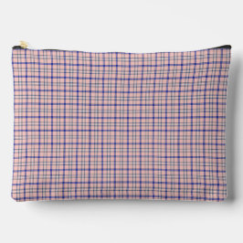 Bolsito Accesorio Grande Cuadro clásico rosa azul Patrón retro