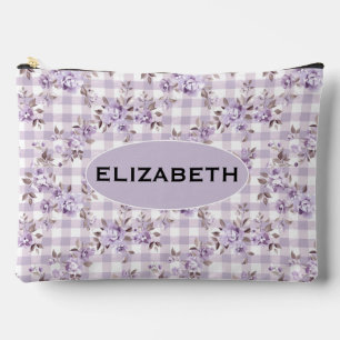 Bolsito Accesorio Grande Cuadro floral de lavanda