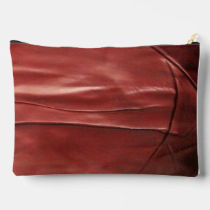 Bolsito Accesorio Grande Cuero rojo