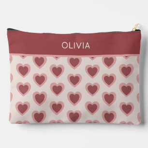 Bolsito Accesorio Grande Customized Y2K Heart in Bordeaux Pink Retro