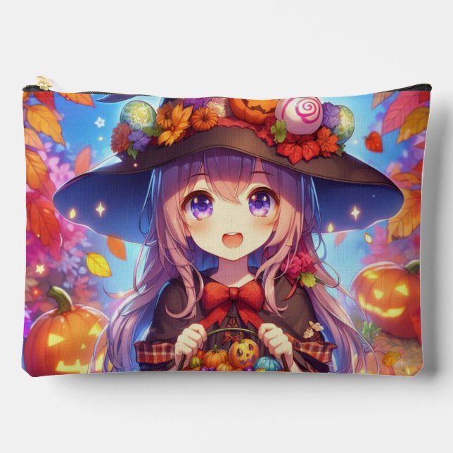 Bolsito Accesorio Grande Cute Anime Halloween Witch (Anverso)