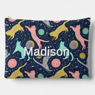 Bolsito Accesorio Grande Cute Celestial Mystical Space Gatos Personalizados