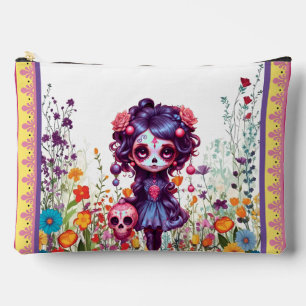 Bolsito Accesorio Grande Cute Gothic Garden Sugar Skull