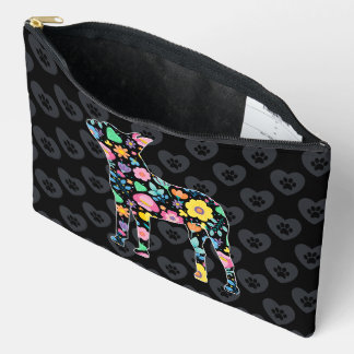 Bolsito Accesorio Grande Cute Love My Boston Terrier diseño floral
