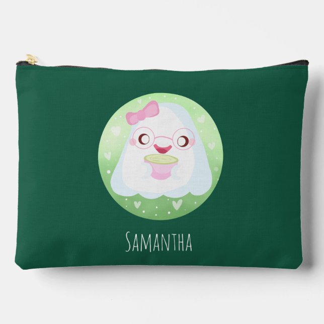 Bolsito Accesorio Grande Cute Matcha Latte Fantasma (Anverso)