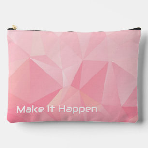 Bolsito Accesorio Grande Cute Pastel Rosa Motivacional Haz que Sucedan