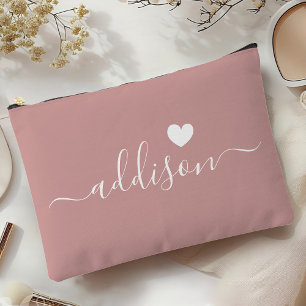 Bolsito Accesorio Grande Dama de honor moderna escritura rosa polvoriento c