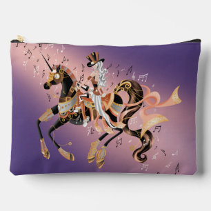 Bolsito Accesorio Grande Dama de Steampunk y caballo mecánico