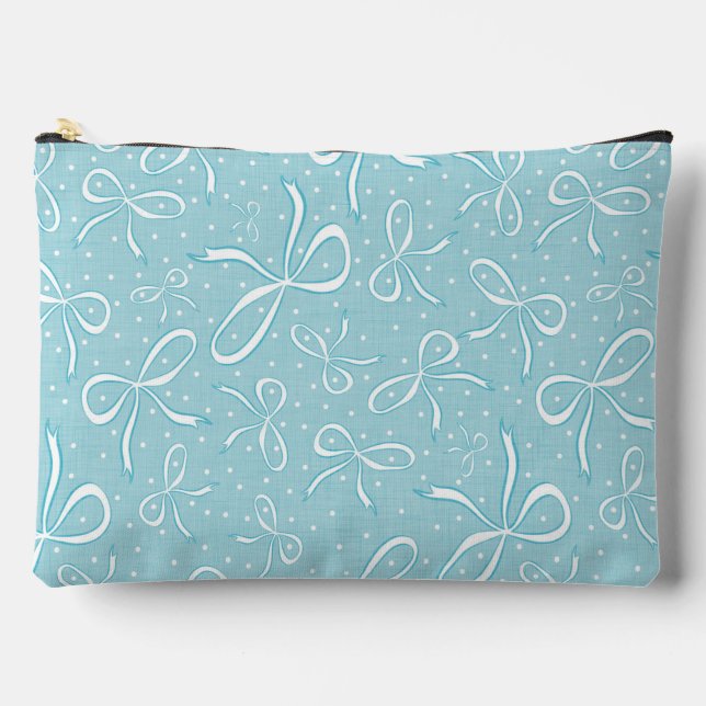 Bolsito Accesorio Grande Delicados arcos de coqueta azul (Anverso)