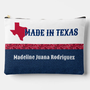 Bolsito Accesorio Grande Denim azul y Bandana roja Imprimir Texas Bebé