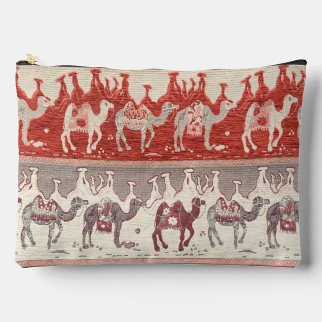 Bolsito Accesorio Grande Desert Camels Caravan Art (Anverso)