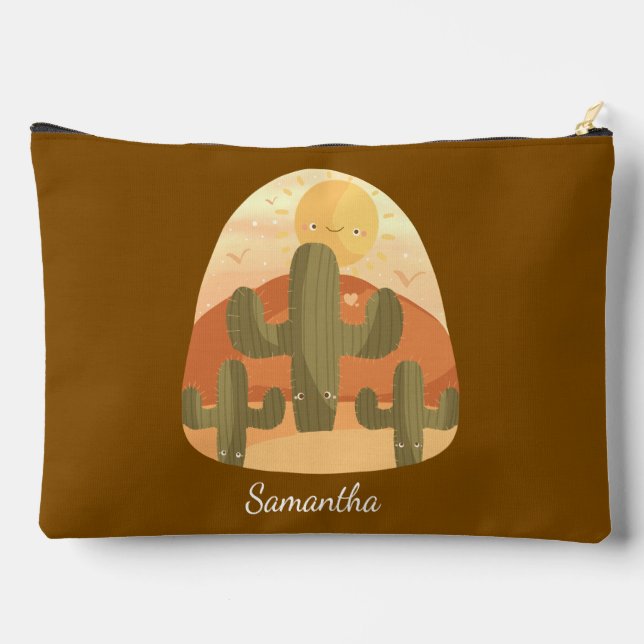 Bolsito Accesorio Grande Desierto de Cactus con Sol (Reverso )