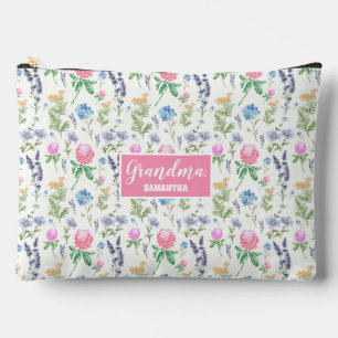 Bolsito Accesorio Grande Día de la abuela de la flor silvestre personalizad