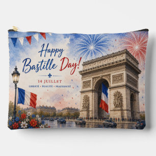 Bolsito Accesorio Grande Día de la Bastilla Arco del triunfo París Francia