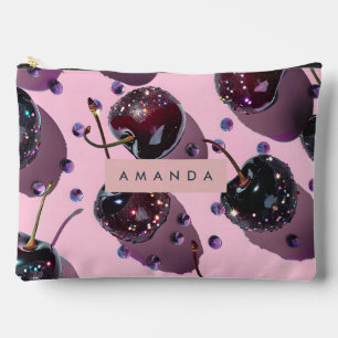 Bolsito Accesorio Grande Diseño Cereza Brillo Glam Personalizado