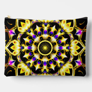 Bolsito Accesorio Grande Diseño de mandala ornamentado vibrante