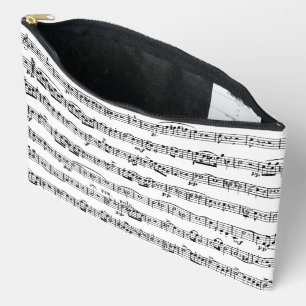 Bolsito Accesorio Grande Diseño de música de hojas