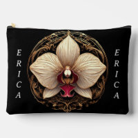 Diseño de Orquídea Dorada Elegante