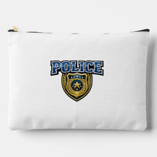 Bolsito Accesorio Grande Diseño de texto en negrita de insignia de policía