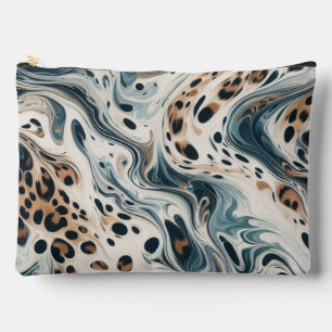 Bolsito Accesorio Grande Diseño de Vía Láctea con estampado de leopardo 