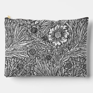 Bolsito Accesorio Grande Diseño floral intrincado en blanco y negro